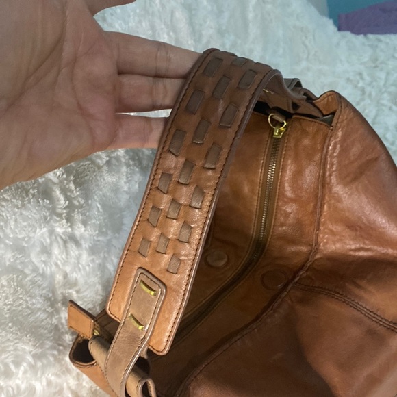 KOOBA  Large Brown Leather Tote bag with wide woven strap handle - Picture 8 of 16